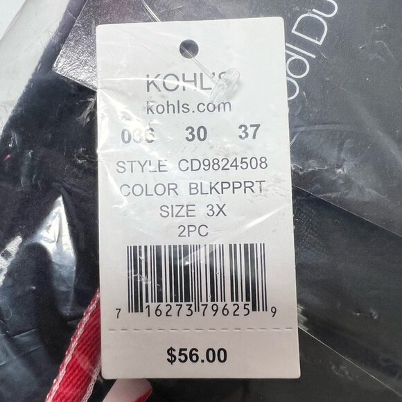 Cuddl Duds Womens Black Soft Sweater Knit Socks Pajamas 3 Pc Sets Plus Sz 3X New - Picture 6 of 8